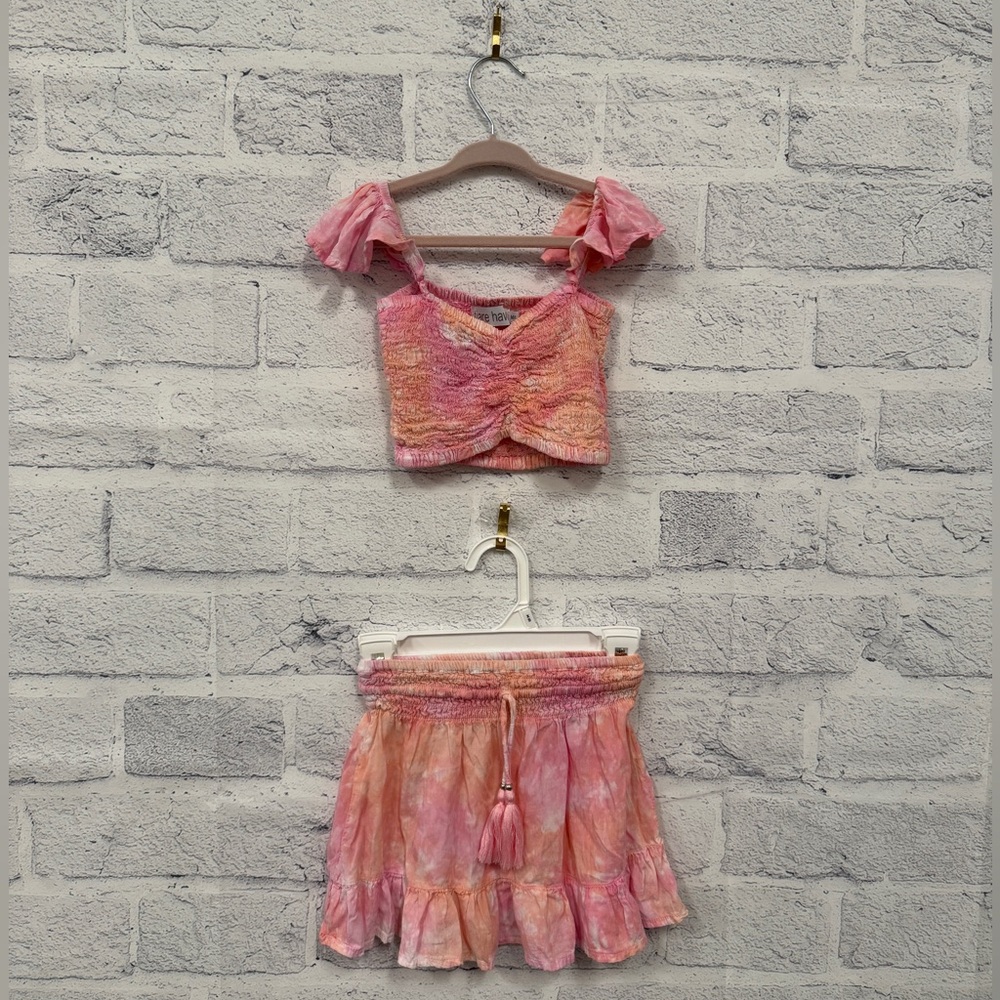 Tiare Hawaii Pink and Orange Tie-Dye Matching Set Size M/L (Girl)